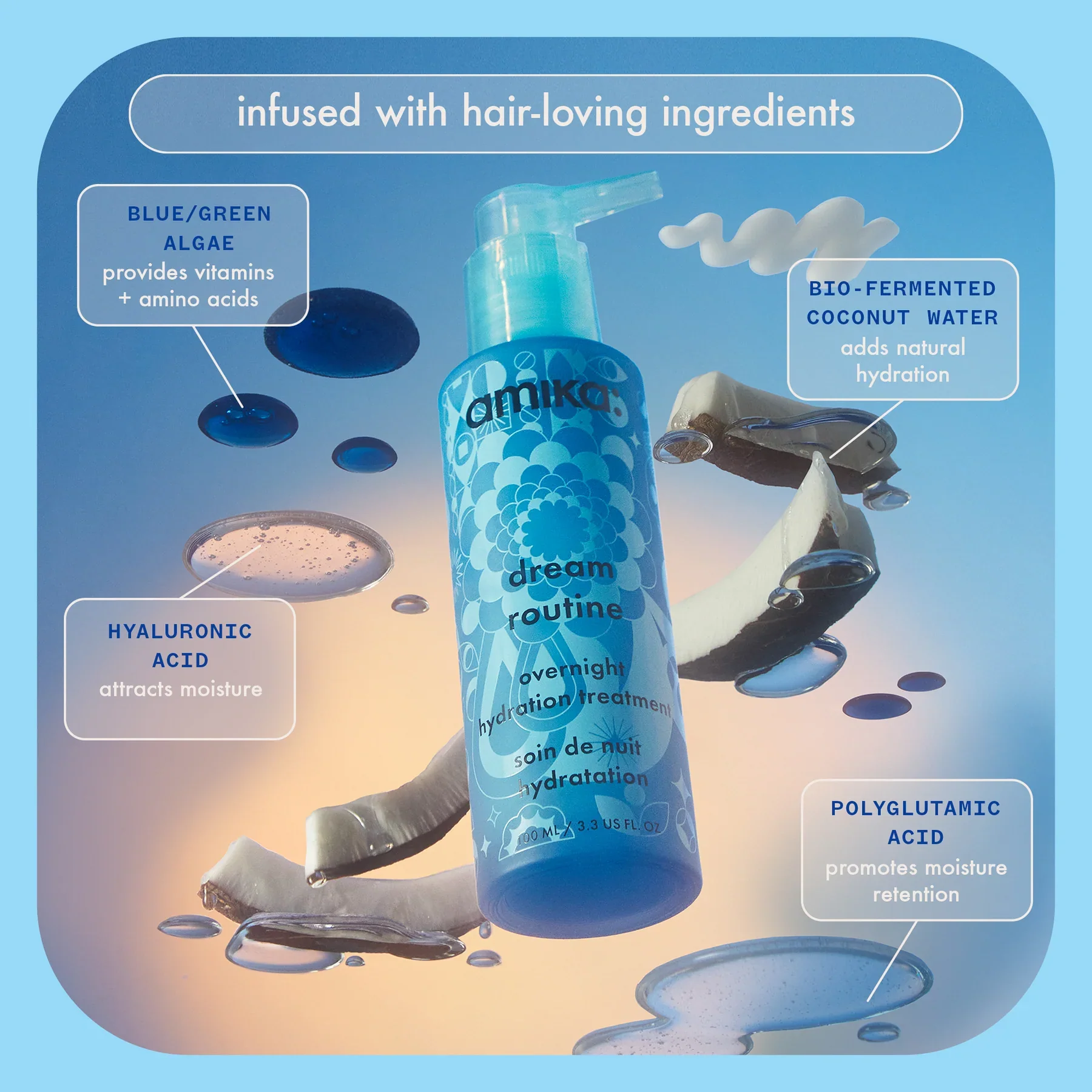 Amika Dream Routine Overnight Hydrating Hair Mask - Image 8