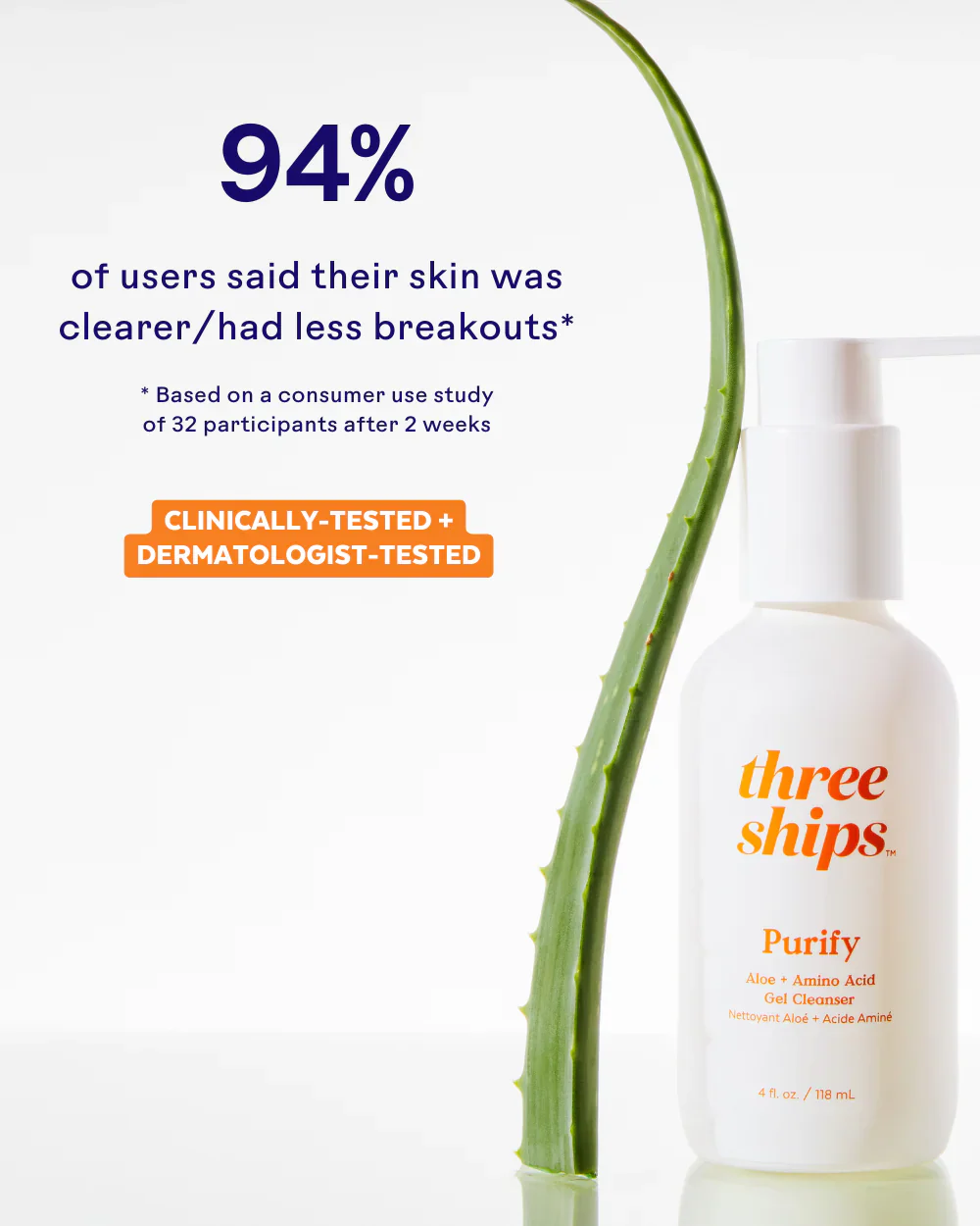 ThreeShips Purify Aloe + Amino Acid Gel Cleanser - Image 8